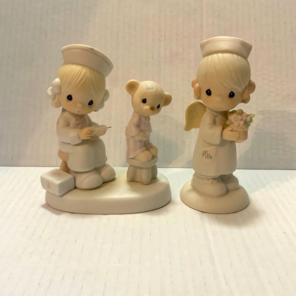 Enesco Other - Precious Moments Figurine Set of 2 Nurse Pharmacist Medical Themed Vintage 80s